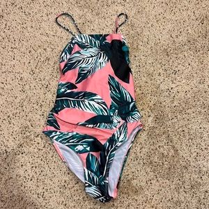 Palm tree one piece swimsuit